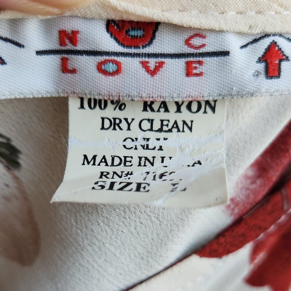 Vintage Y2K  NC Love USA Made Rayon Chiffon Sherry Floral Maxi Dress Sleeveless - Picture 8 of 10